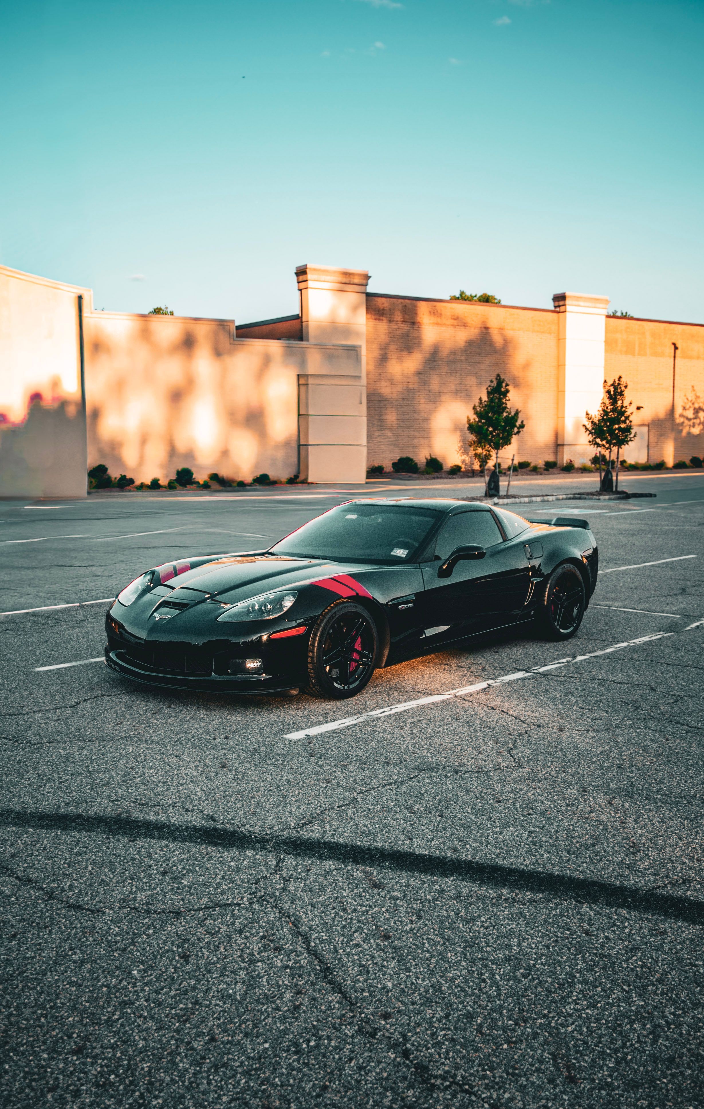 2458x3872 Black Corvette Driving on the Road · Free