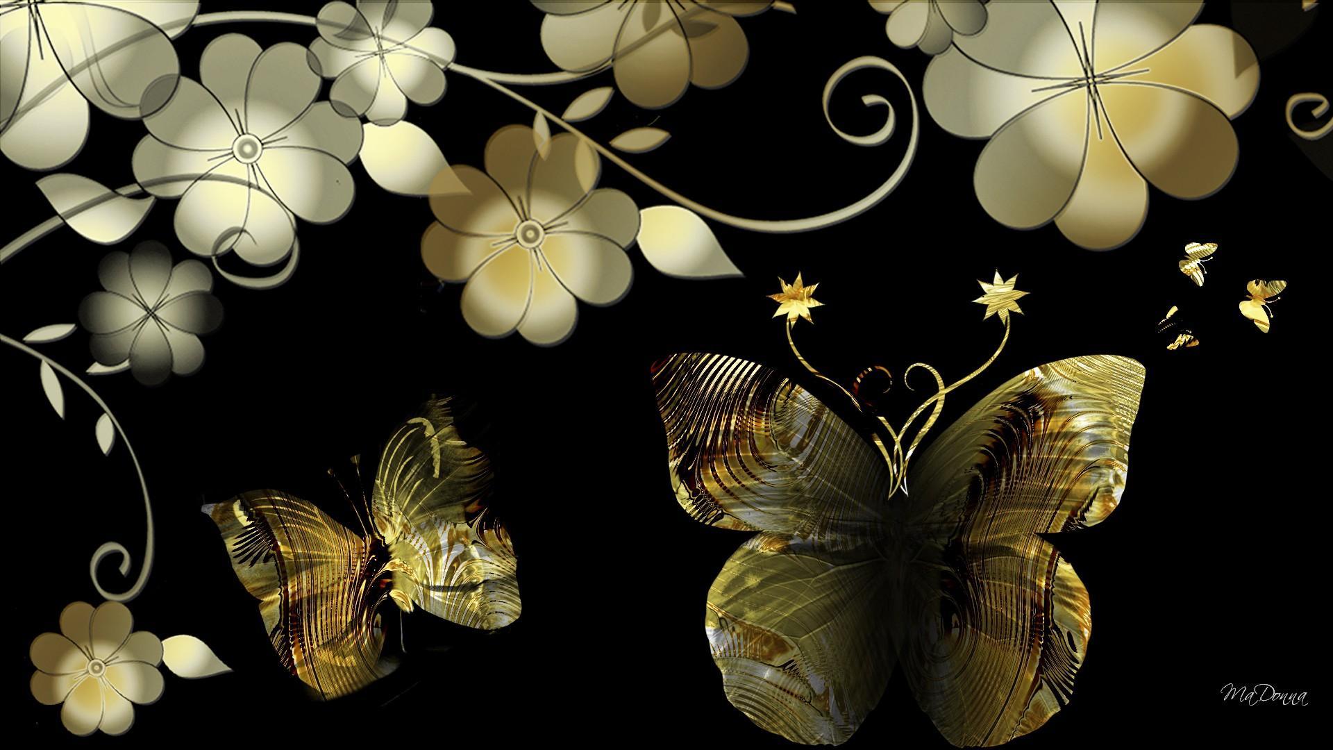 Gold and Black Butterfly Wallpapers Top Free Gold and Black Butterfly