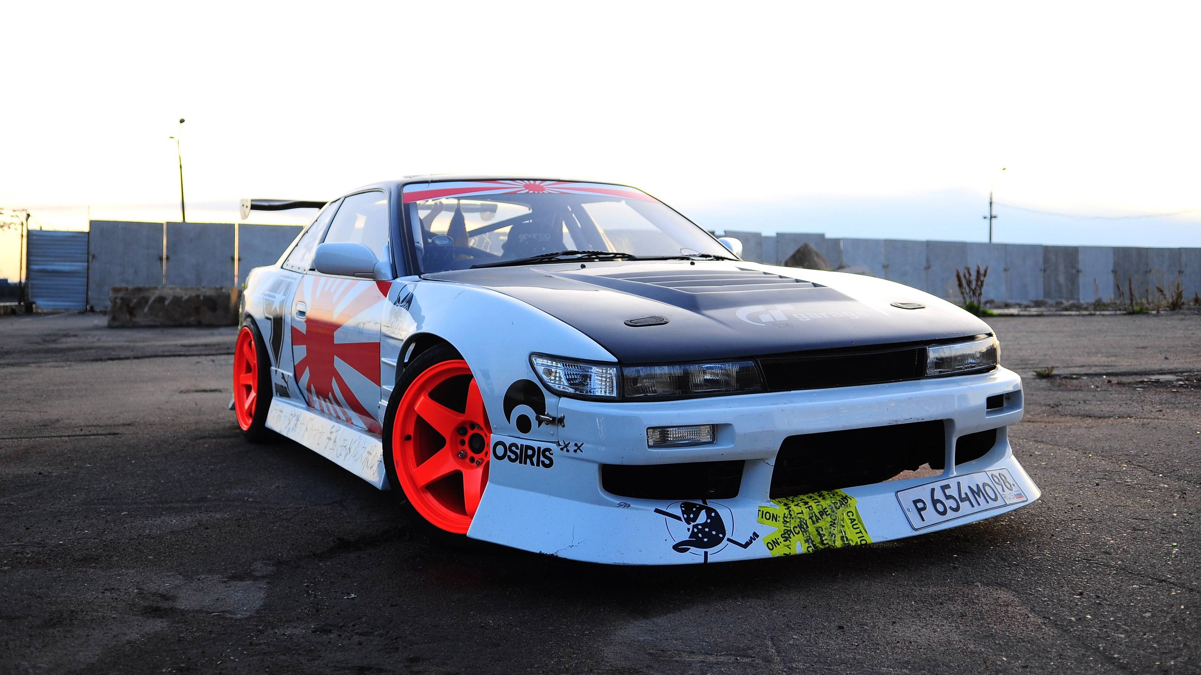 3840x2160 White Nissan JDM Car 4K HD JDM Wallpaper