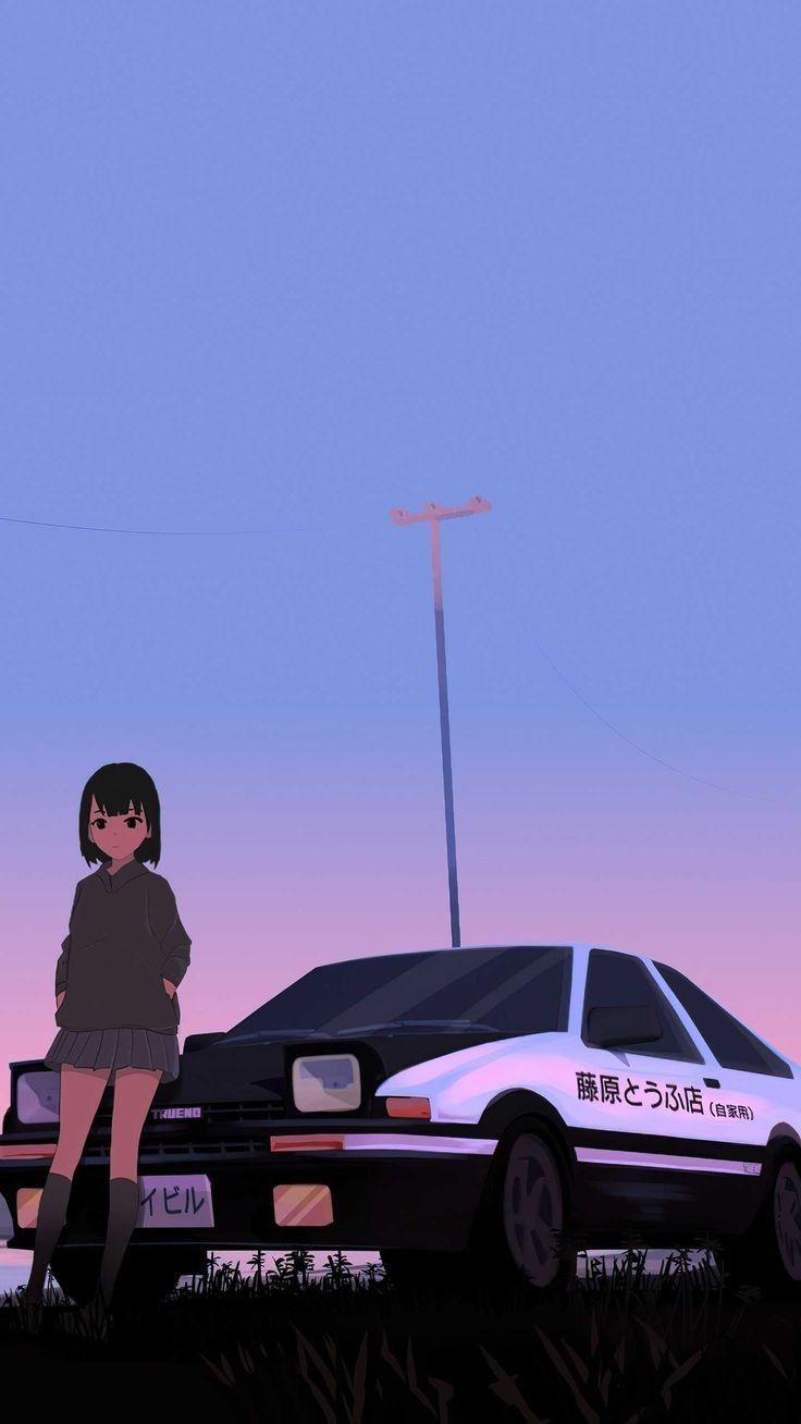 736x1308 Ae86 anime wallpaper. Initial d lockscreen, Initial d wallpaper aesthetic, Anime cars