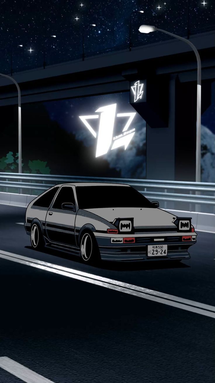 736x1308 Initial D Legend: AE86 Icon in Action