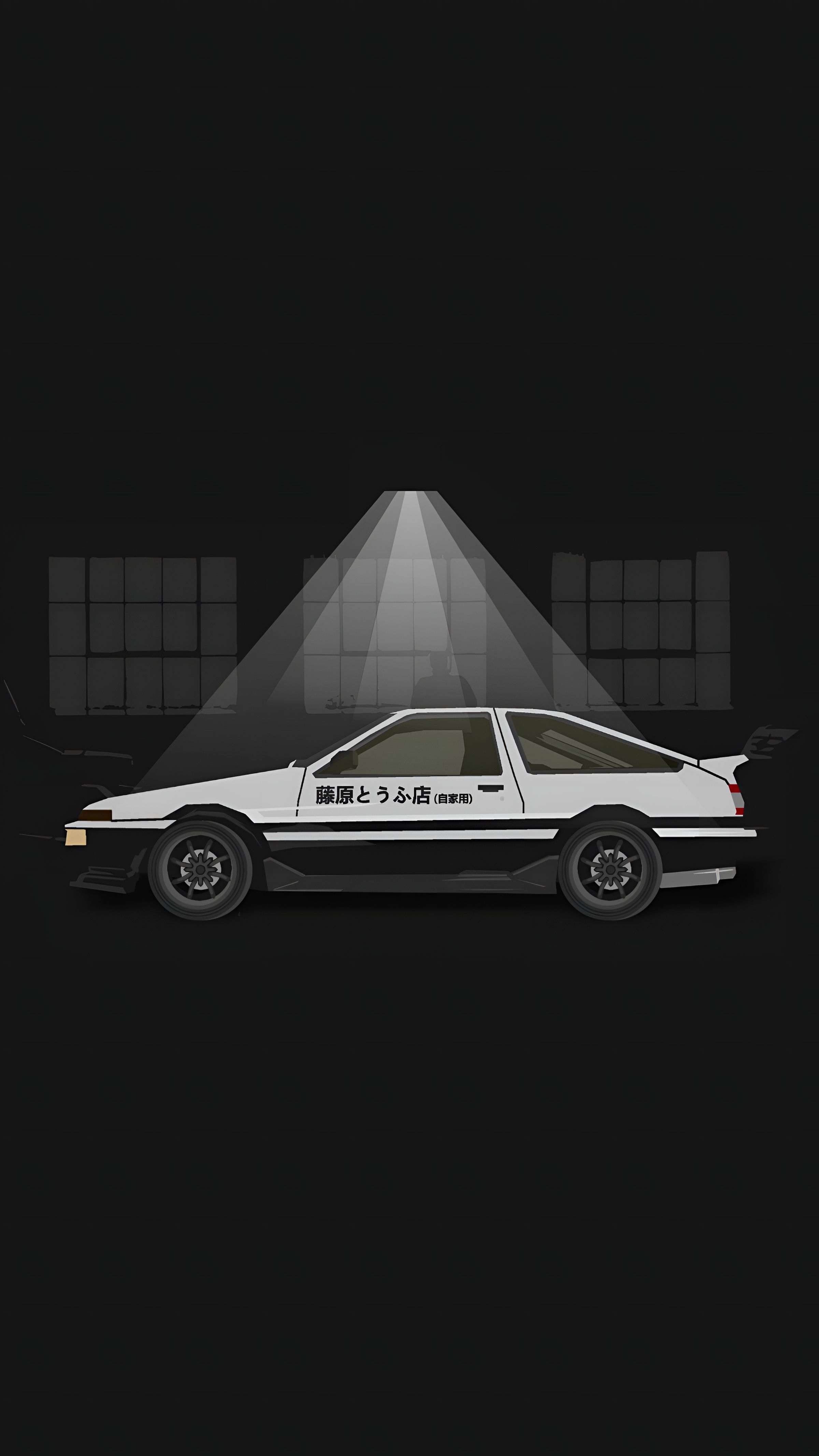 2400x4266 Initial D AE86 Midnight Garage 4K Wallpaperx4266