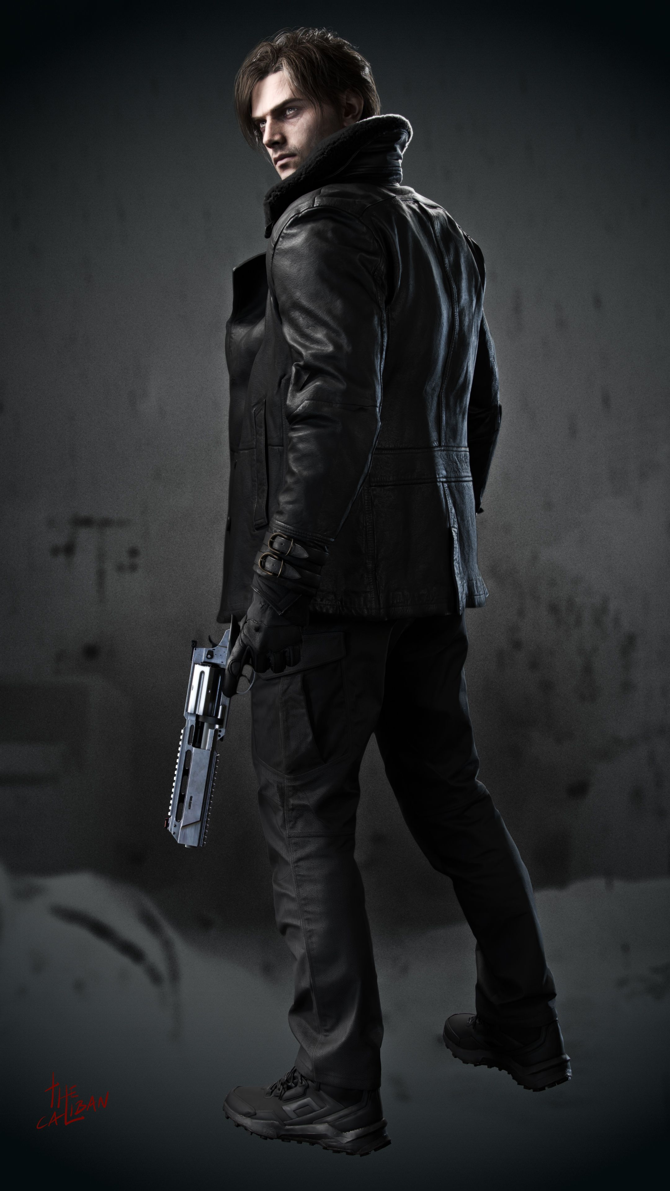 2160x3840 Leon S. Kennedy (Resident Evil: Requiem) Fan Art Wallpaper And Render Made In Blender