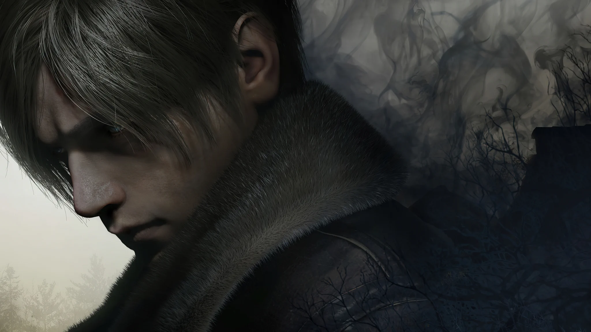 2048x1152 Lil' Origami on X: didn't think there would be a google result for 'Leon Kennedy sitting on the throne with a chicken Resident Evil 4 Remake desktop wallpaper' but here we are