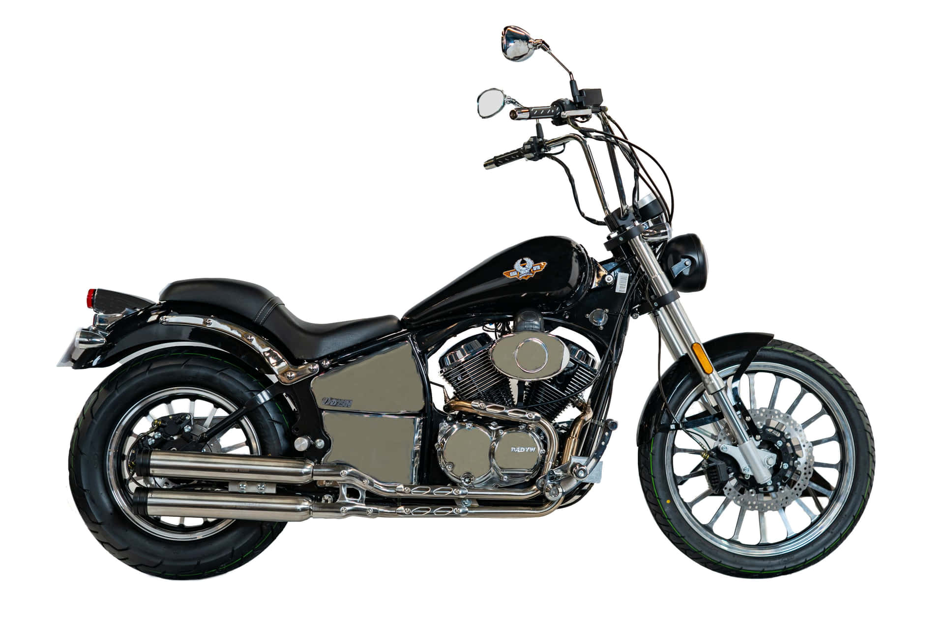 1920x1280 Download Majestic Ride: Regal Raptor Motorcycle in Action Wallpaper