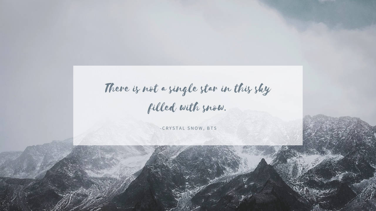 1280x720 Download BTS Crystal Snow Lyrics Laptop Wallpaper