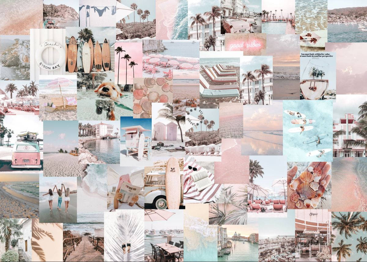 1200x858 Download Pink Summer Vibes Aesthetic Collage Laptop Wallpaper