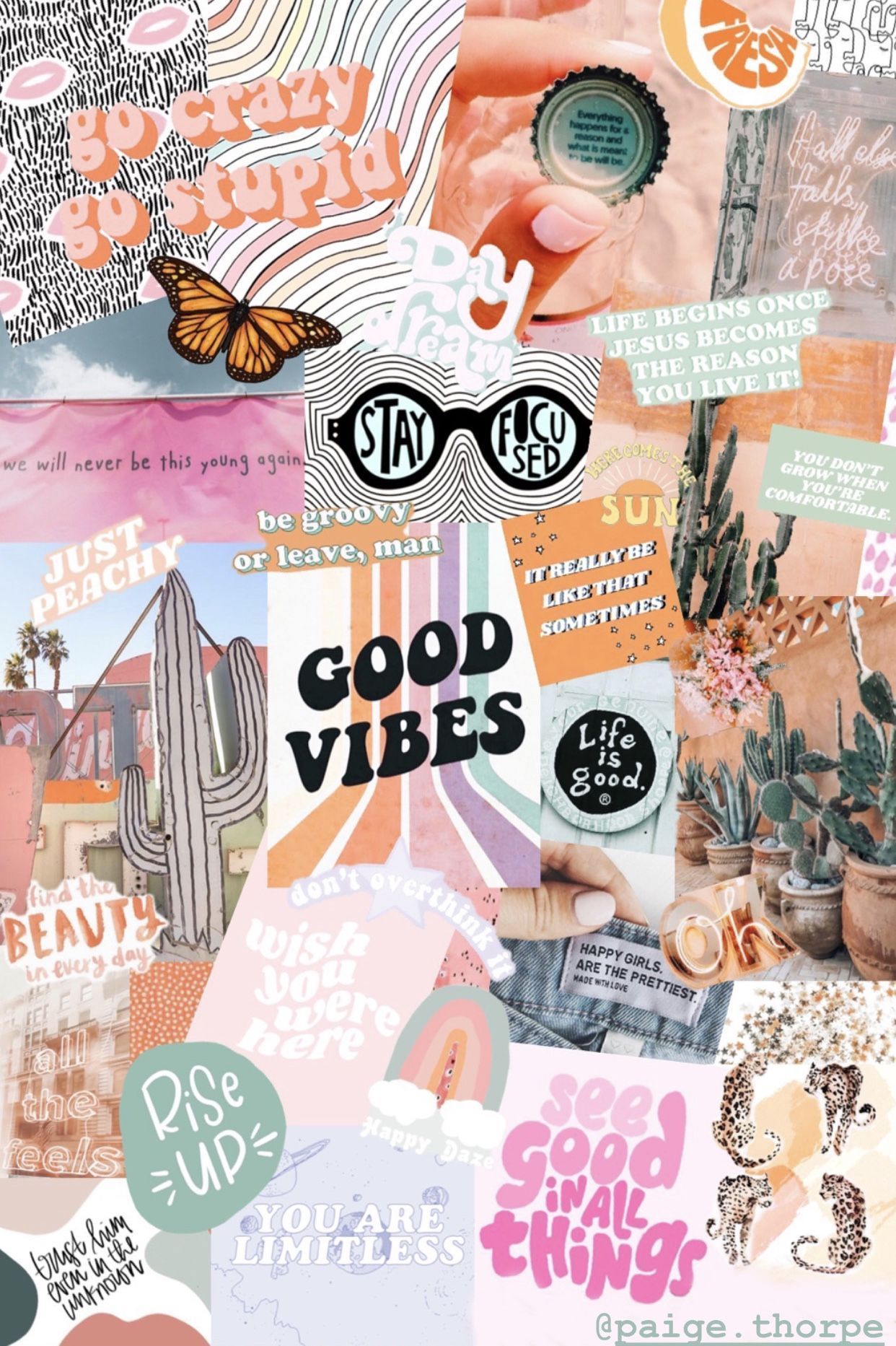 1242x1865 Cute Collage Aesthetic Wallpaper
