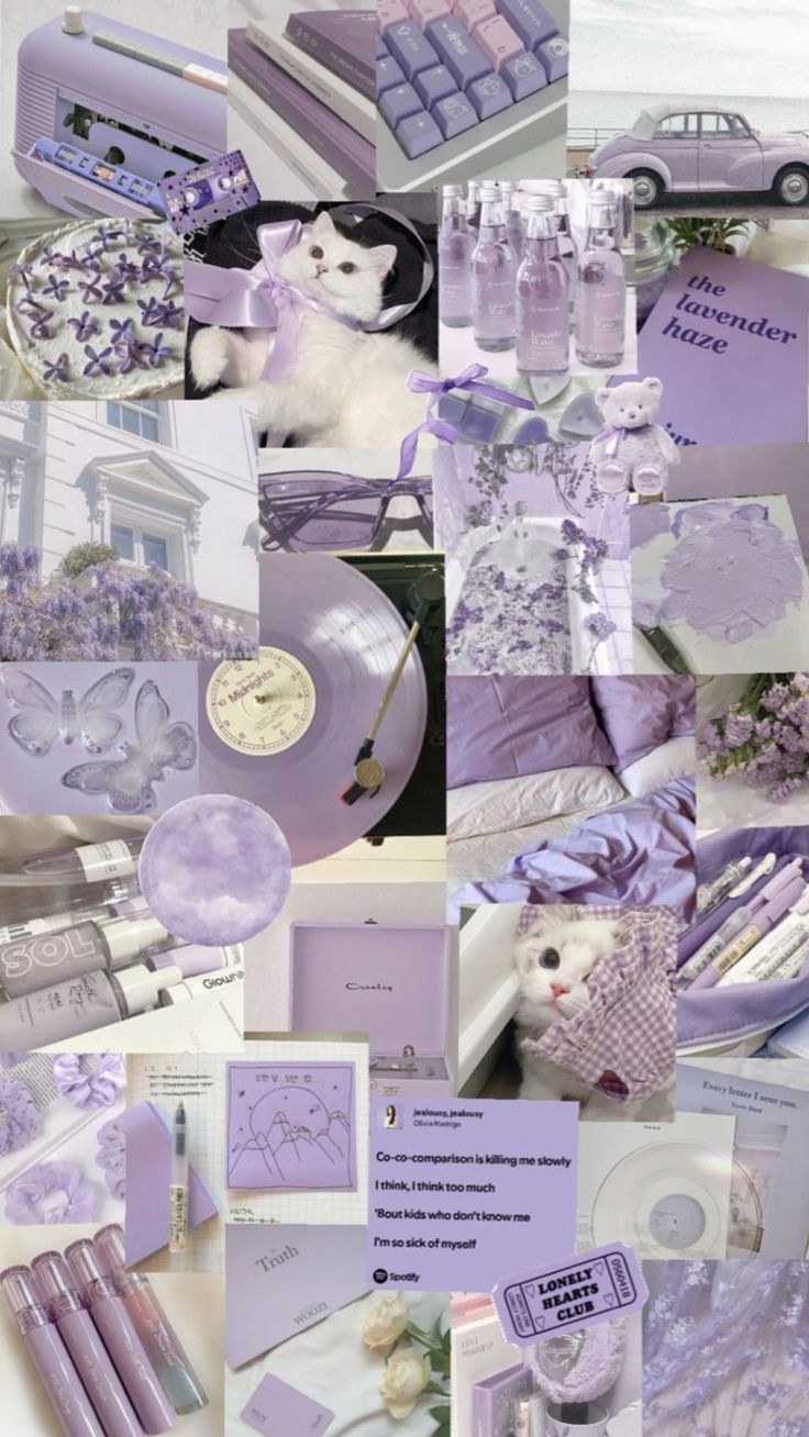 736x1308 Cute purple aesthetic collage. Aesthetic iphone wallpaper lavender, Soft purple aesthetic collage, Pastel purple collage aesthetic