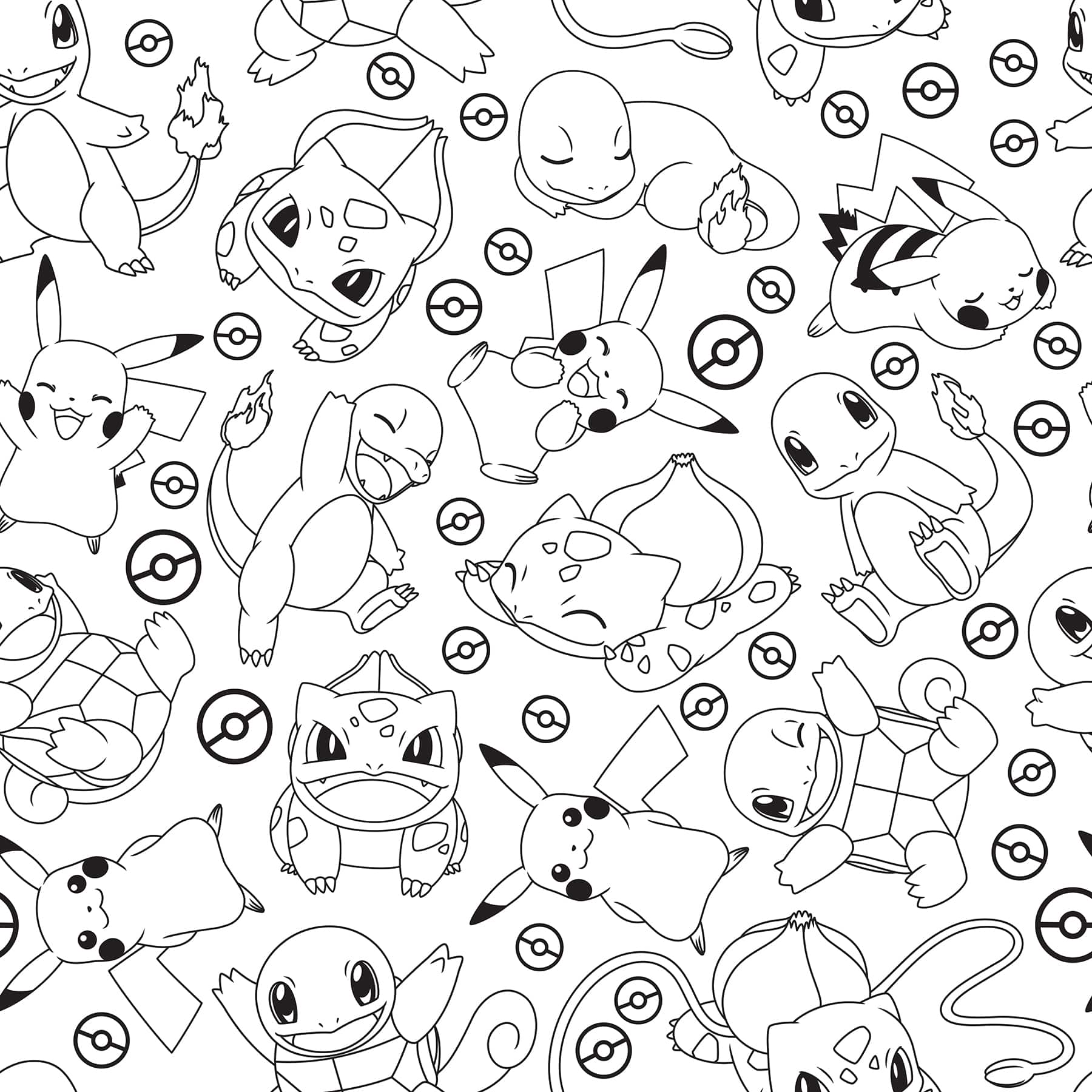 1800x1800 RoomMates Pokémon Peel & Stick Wallpaper