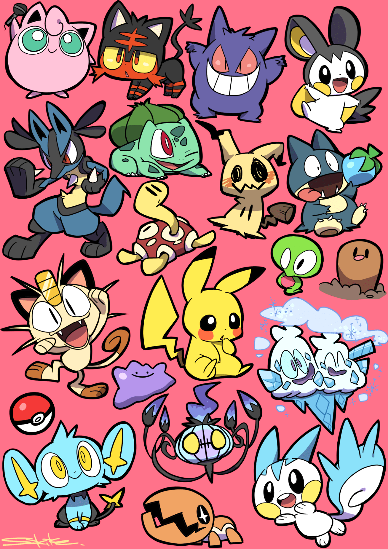1280x1810 Pokémon Drawing Wallpaper