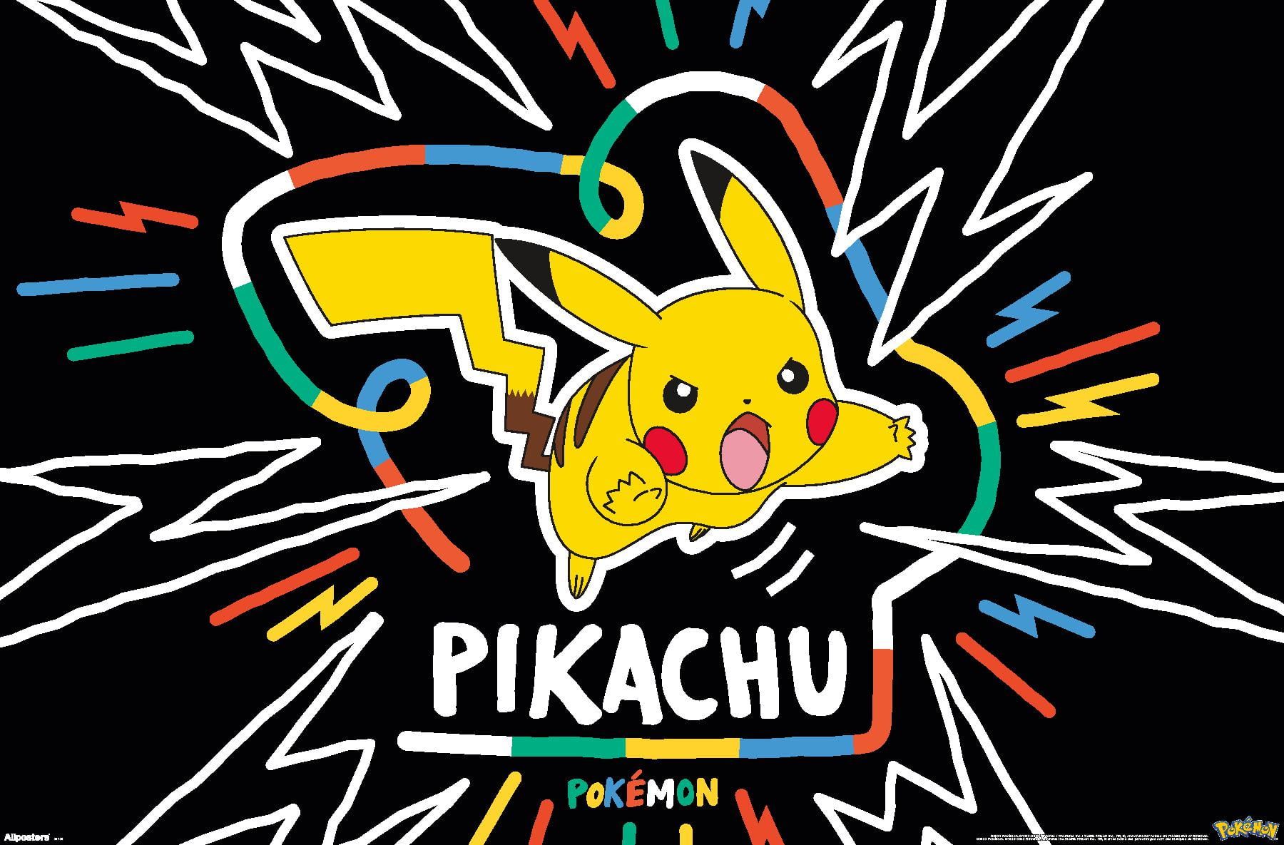 1800x1185 Trends International, Pokémon: Colorful Doodle Wall Poster