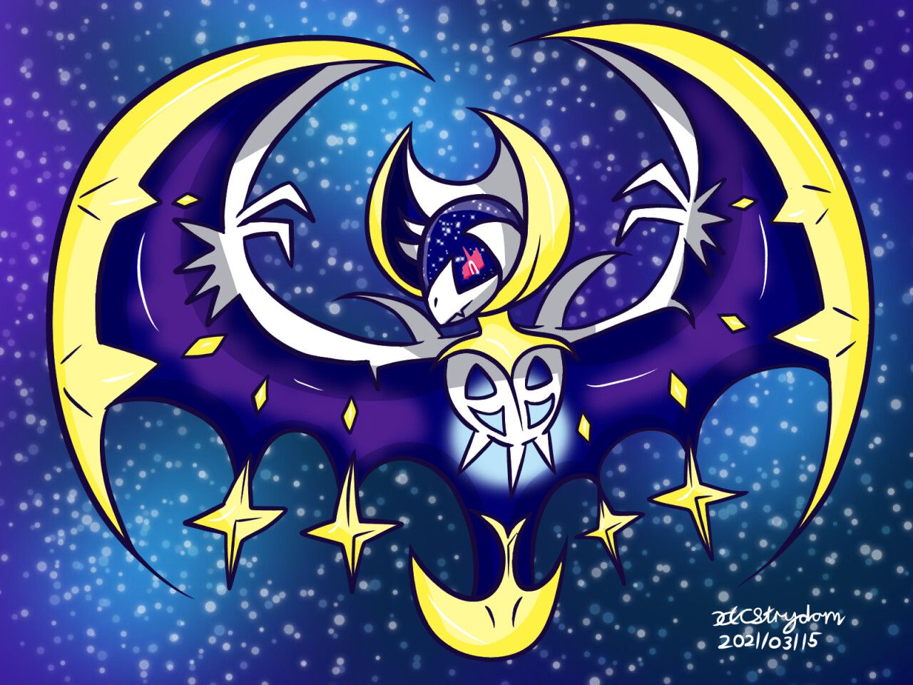 1280x960 Digital Doodle Lunala!
