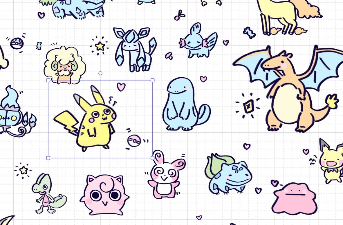 1182x777 Do you vibe with abstract Pokémon stickers set?
