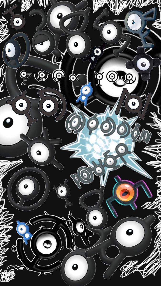 675x1200 Unown Pokémon collage
