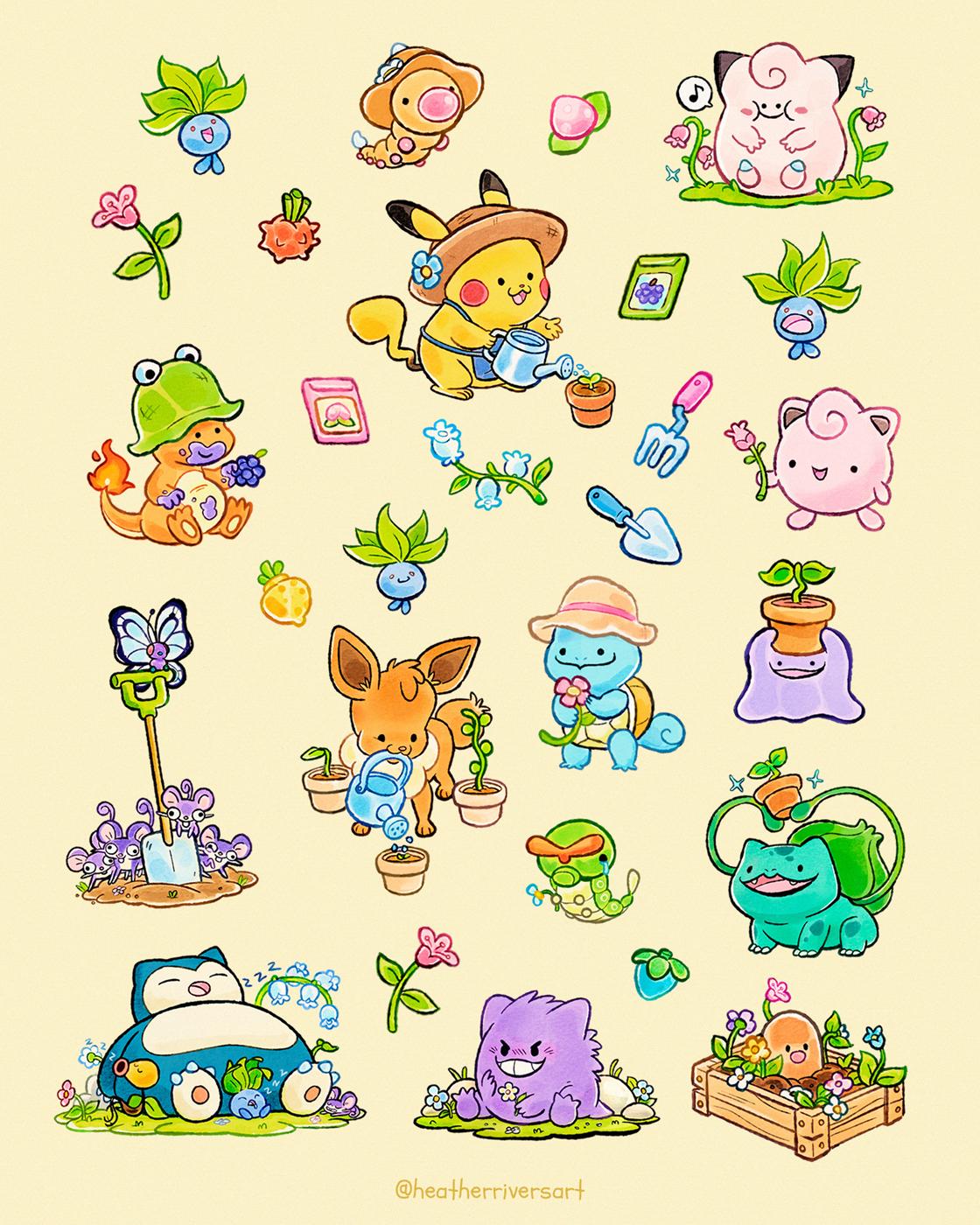 1120x1400 Gardening Pokemon [OC]