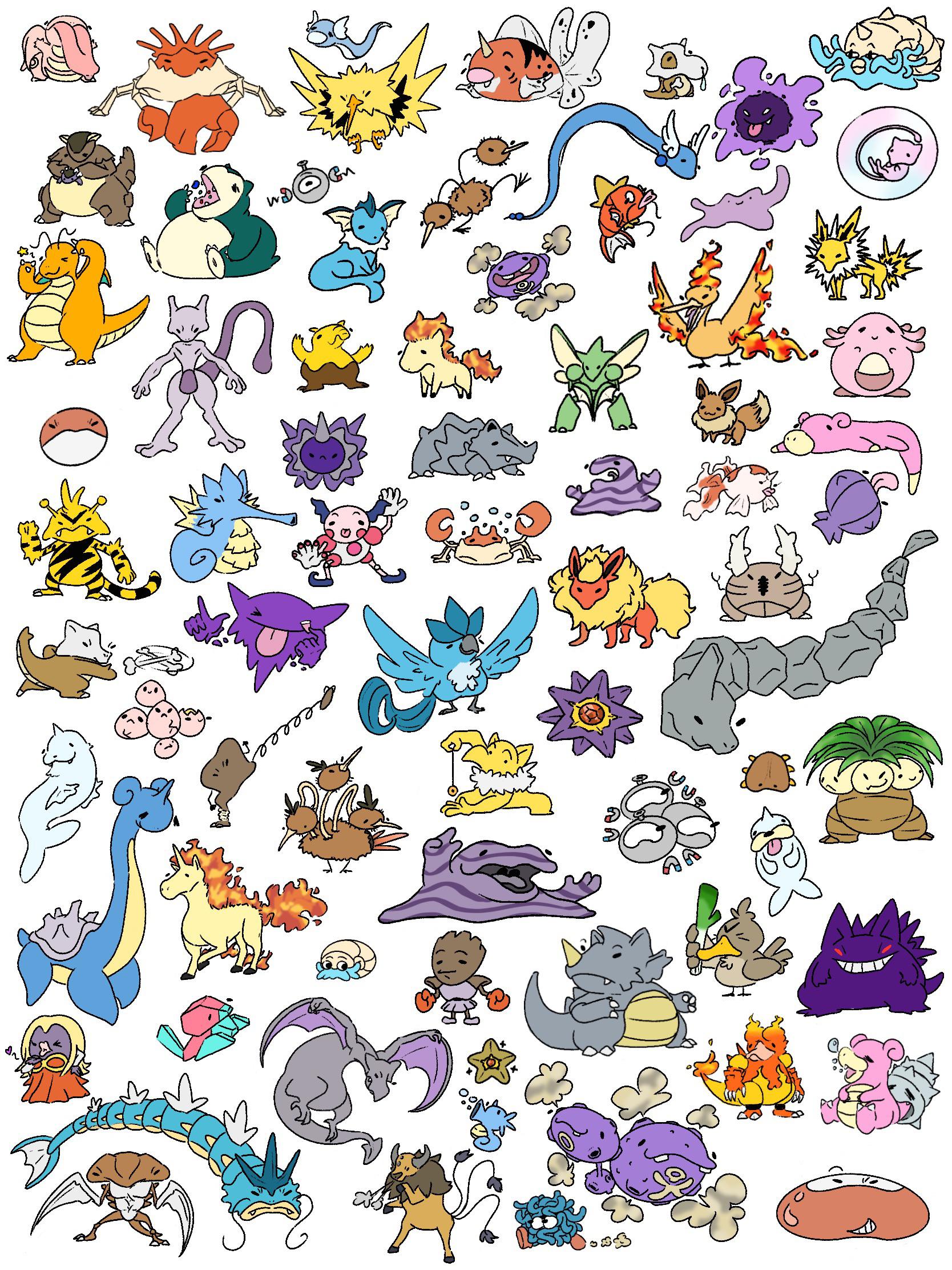 1668x2224 Doodles of Kanto -151