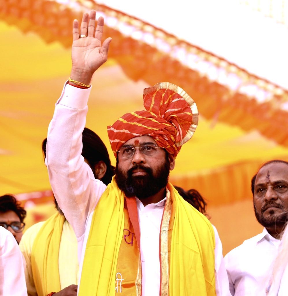 997x1023 Maharashtra Chief Minister Eknath Shinde during 'Mahant Sankalp Mahotsav