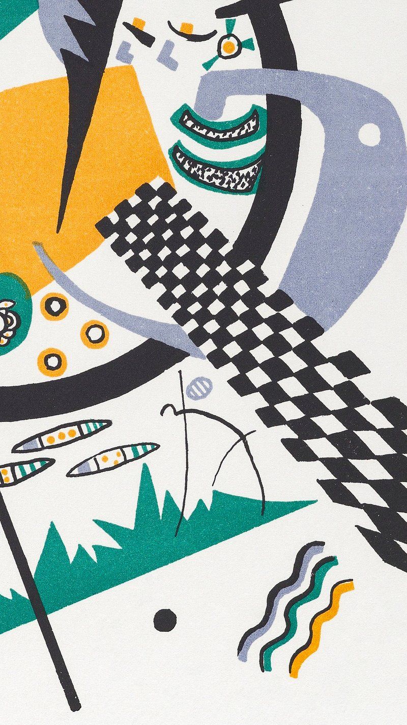 800x1423 Kandinsky abstract iPhone wallpaper, Kleine. Premium Photo Illustration