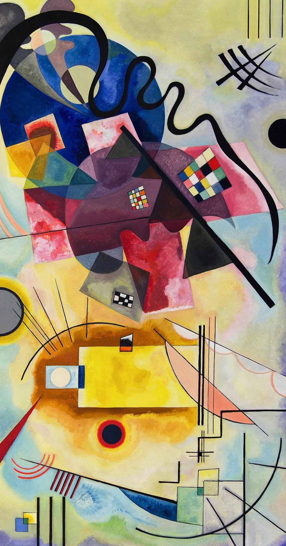 1100x2100 Yellow Red Blue By Vasily Kandinsky Watch Band