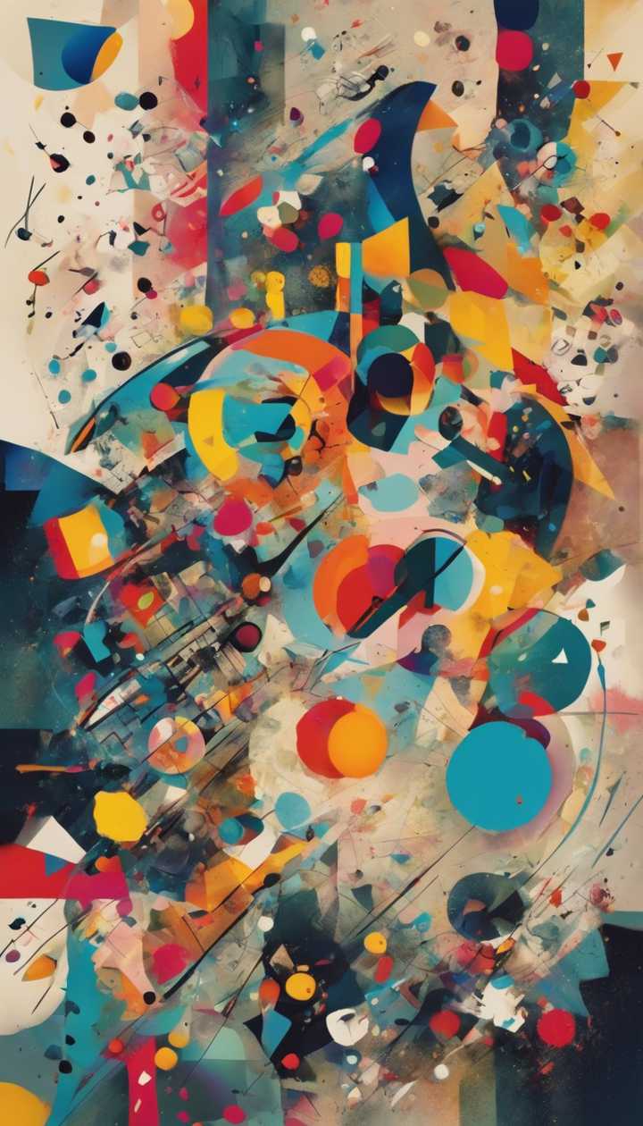 720x1260 A creation inspired by Kandinsky's abstract art with noisy and busy shapes and forms. Wallpaper [80bfeaac20d14d69b96f]
