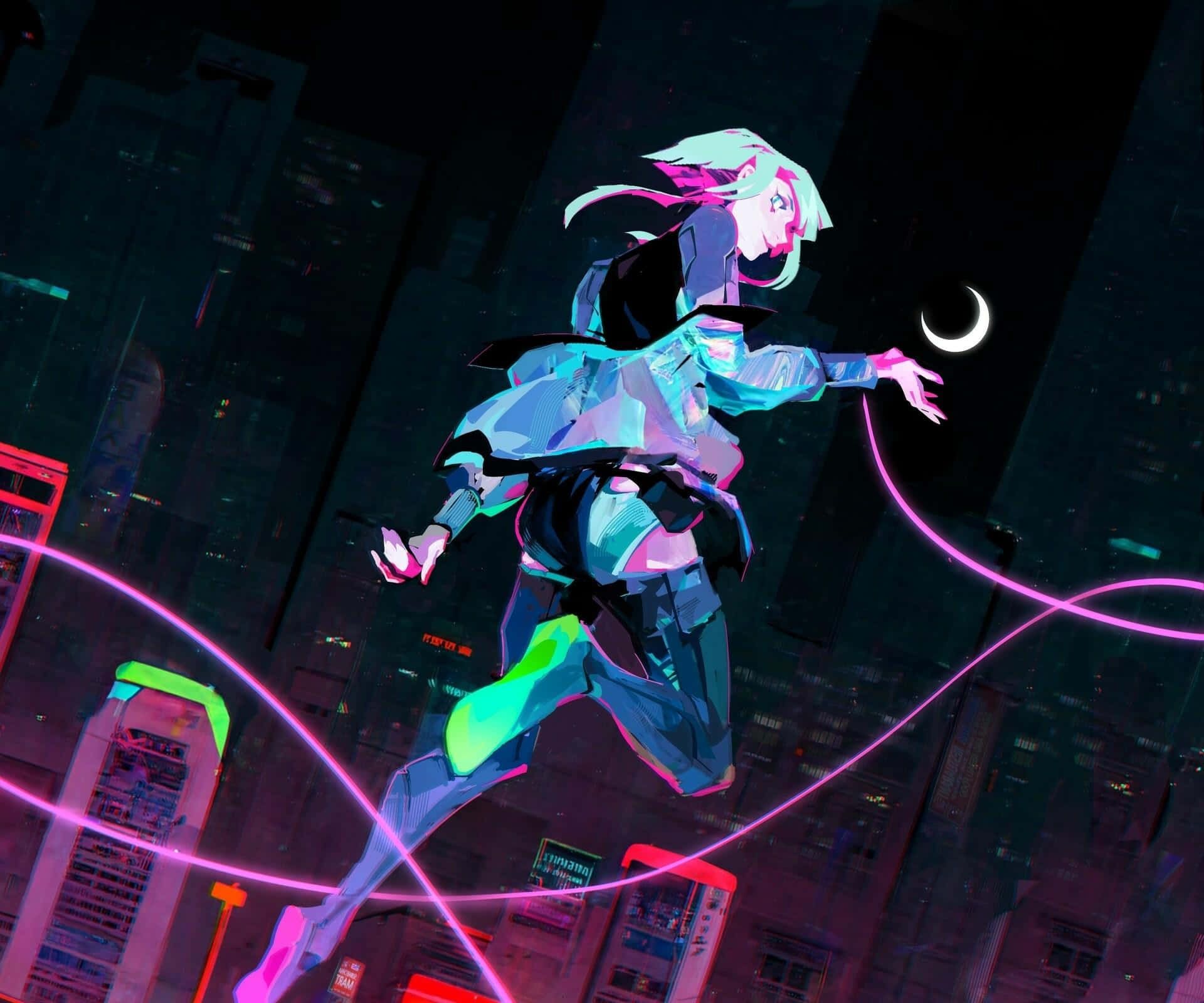 1920x1600 Download Cyberpunk Edgerunner Leap Wallpaper
