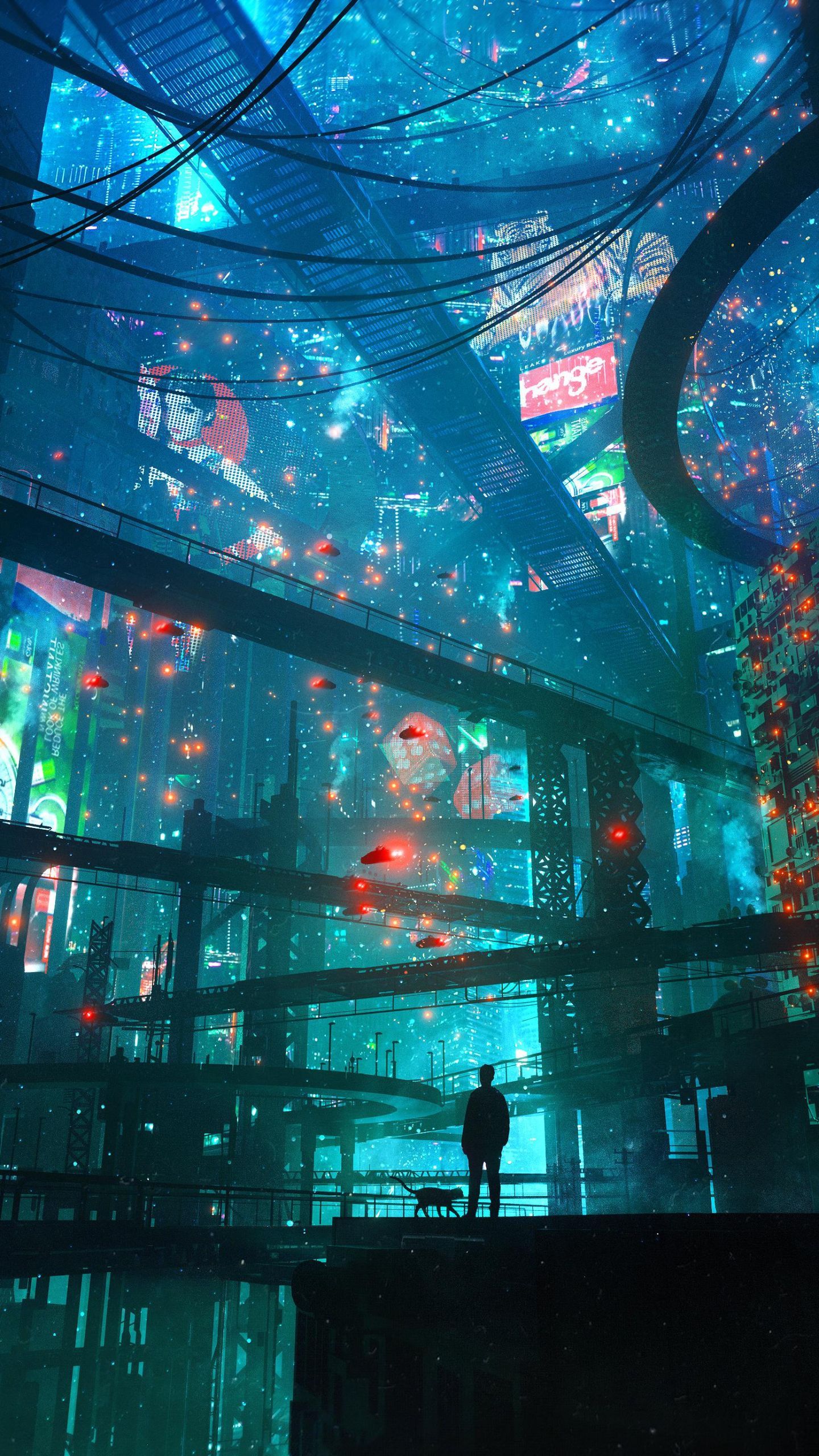 1440x2560 Wallpaper Cyberpunk Art Dangiuz, Art, Digital Art, Cyberpunk, Anime Art, Background Free Image
