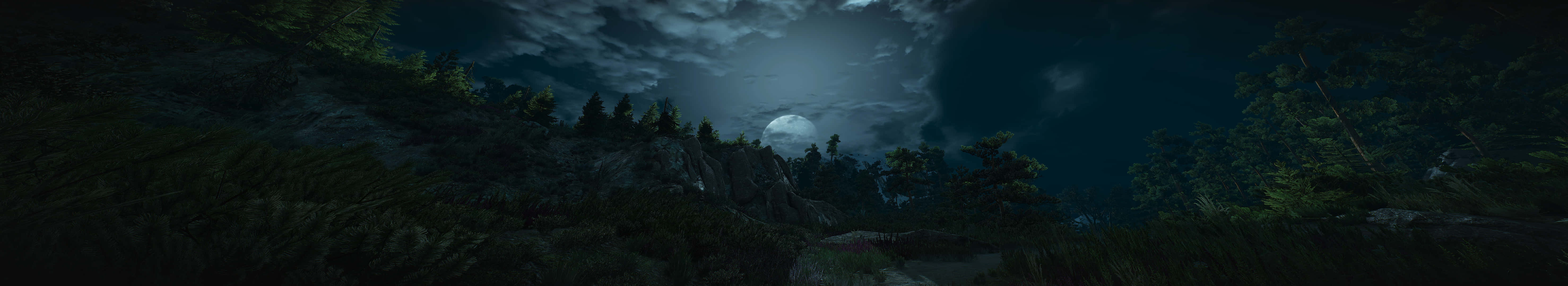 5910x1080 Download Gloomy Night Dark Triple Monitor Wallpaper