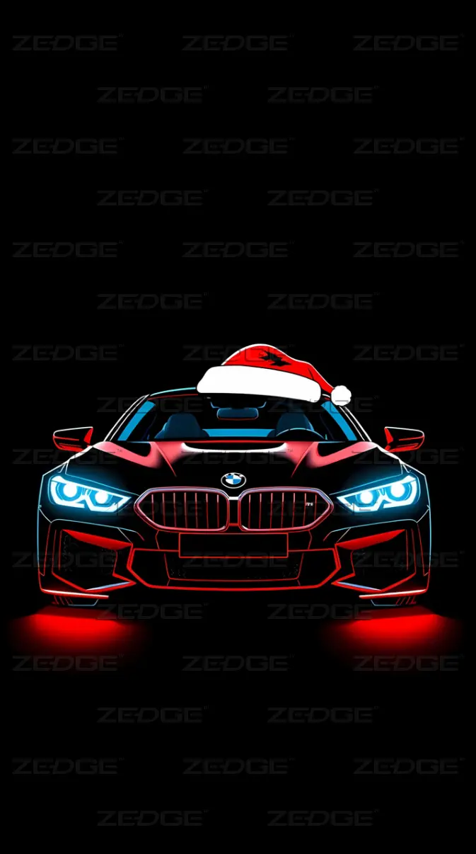 673x1206 BMW Christmas Festive Car wallpaper