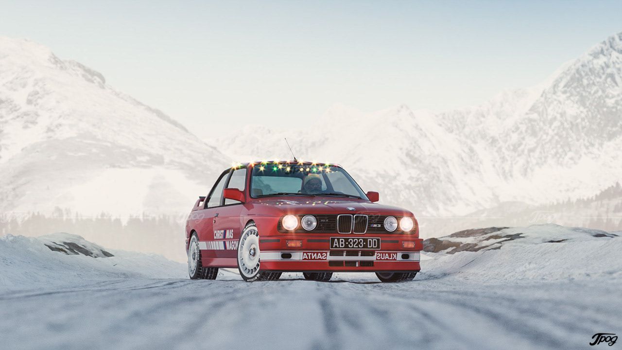 1280x720 BMW M3 E Christ///Mas, CGI. (7). Image - Behance