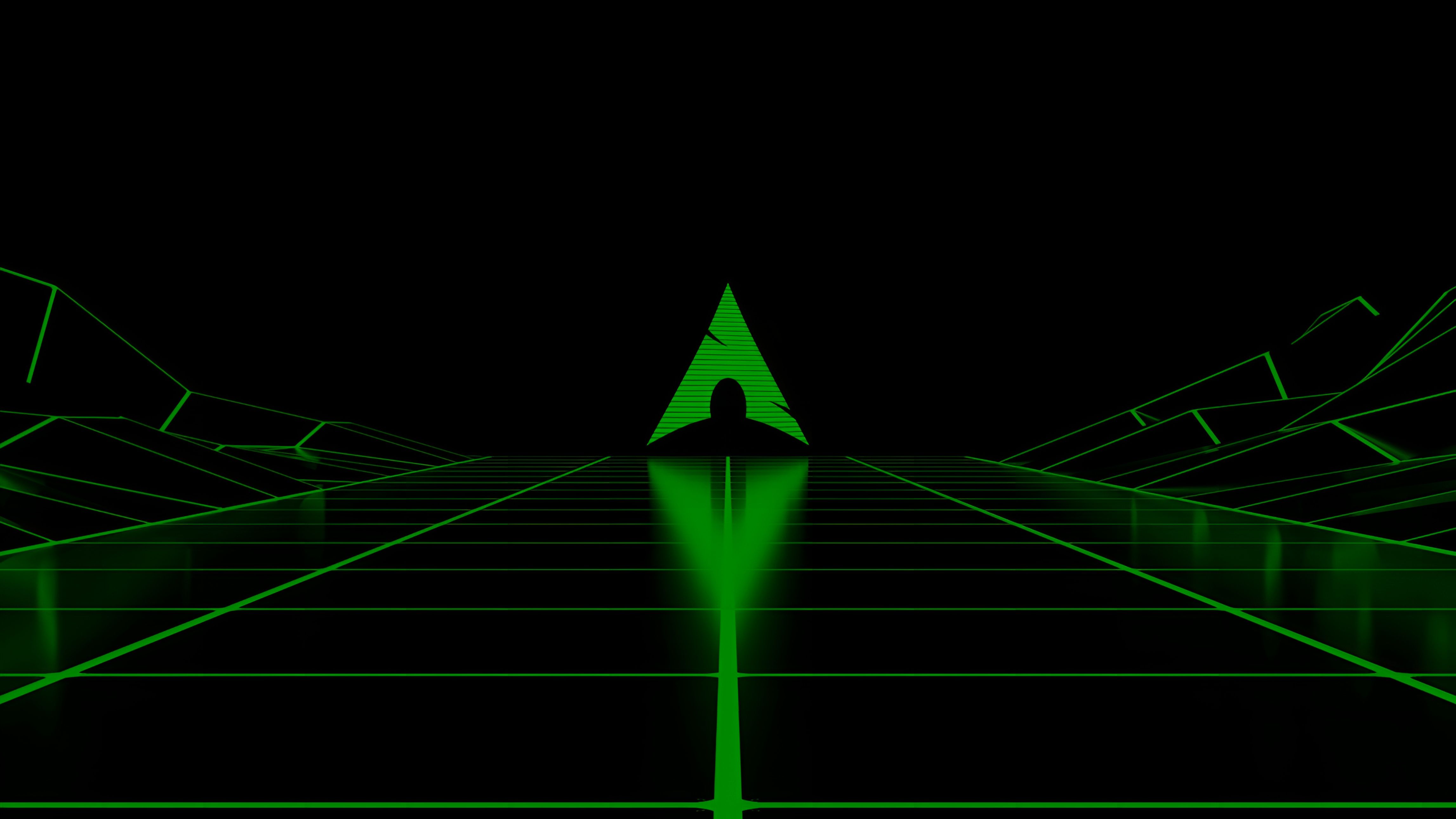 4588x2580 Arch Linux Retro Cyber Grid Wallpaperx2580