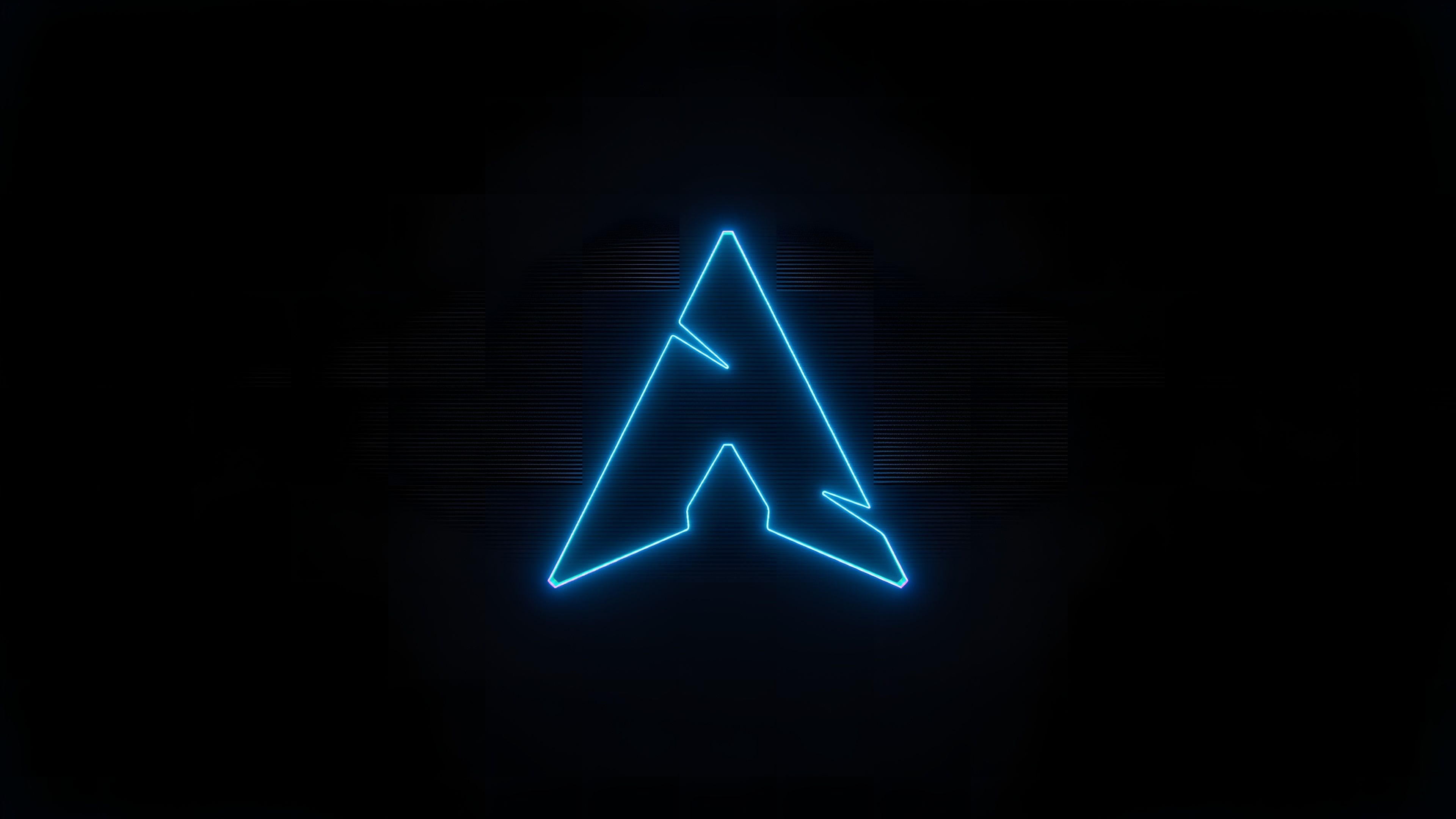 3840x2160 Arch Linux Neon Glow Logo 4K Wallpaperx2160
