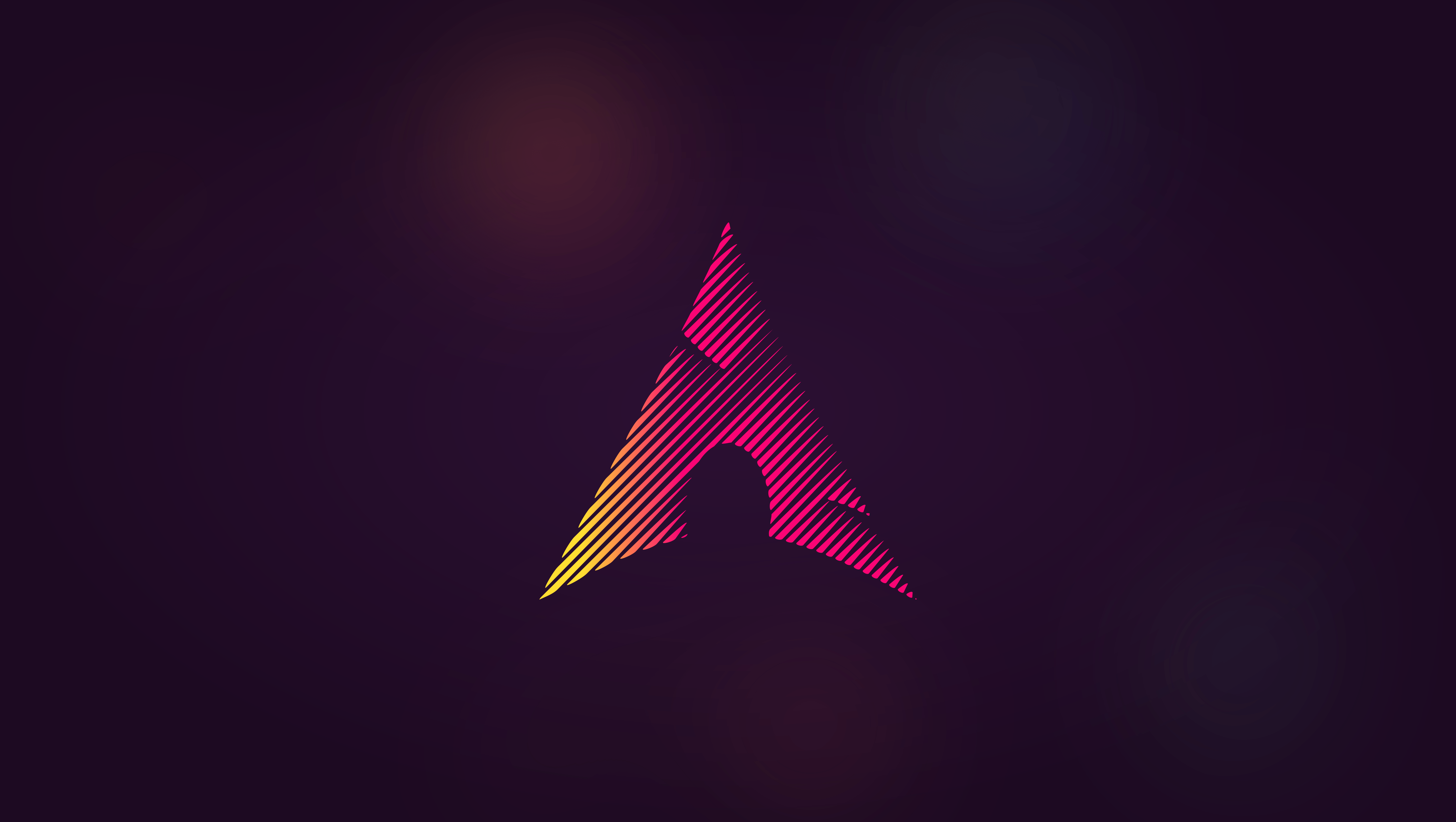 6024x3401 Arch Linux Neon Logo 4K Wallpaperx3401