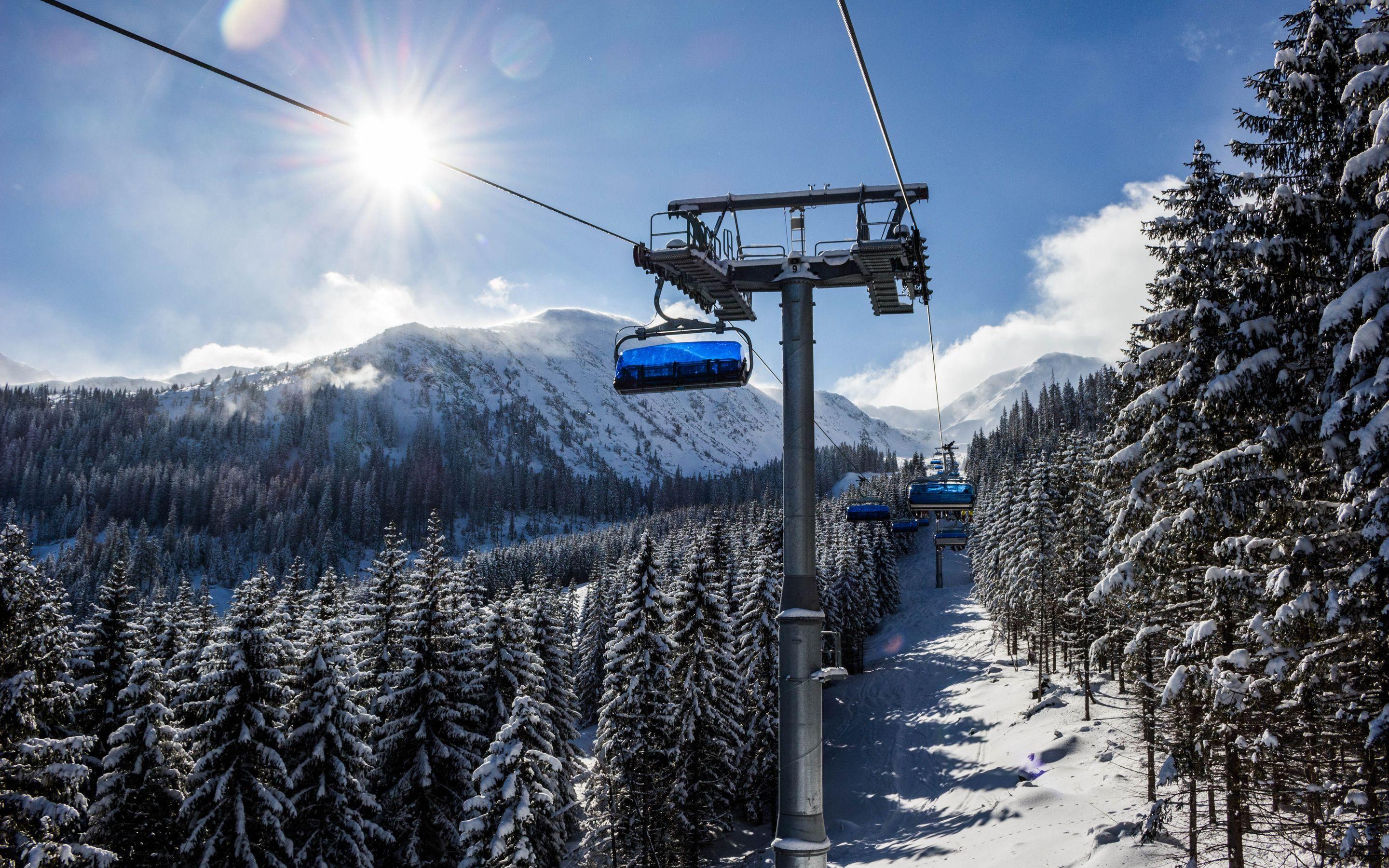 2880x1800 Ski Lift Snow Trees Winter 5k Macbook Pro Retina HD 4k Wallpaper, Image, Background, Photo and Picture