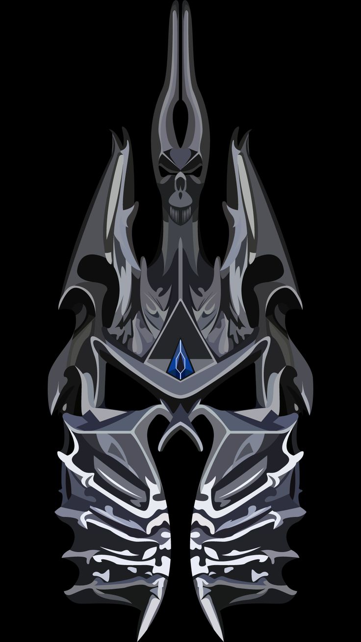 736x1308 Lich King World of Warcraft Wallpaper Helm of Domination