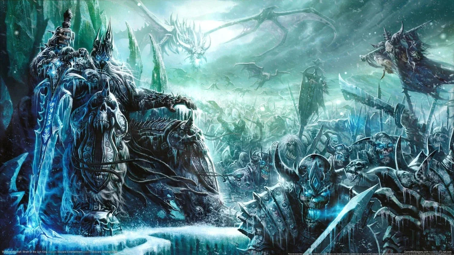 1500x844 Lich King Frozen Army Warcraft Animated Wallpaper