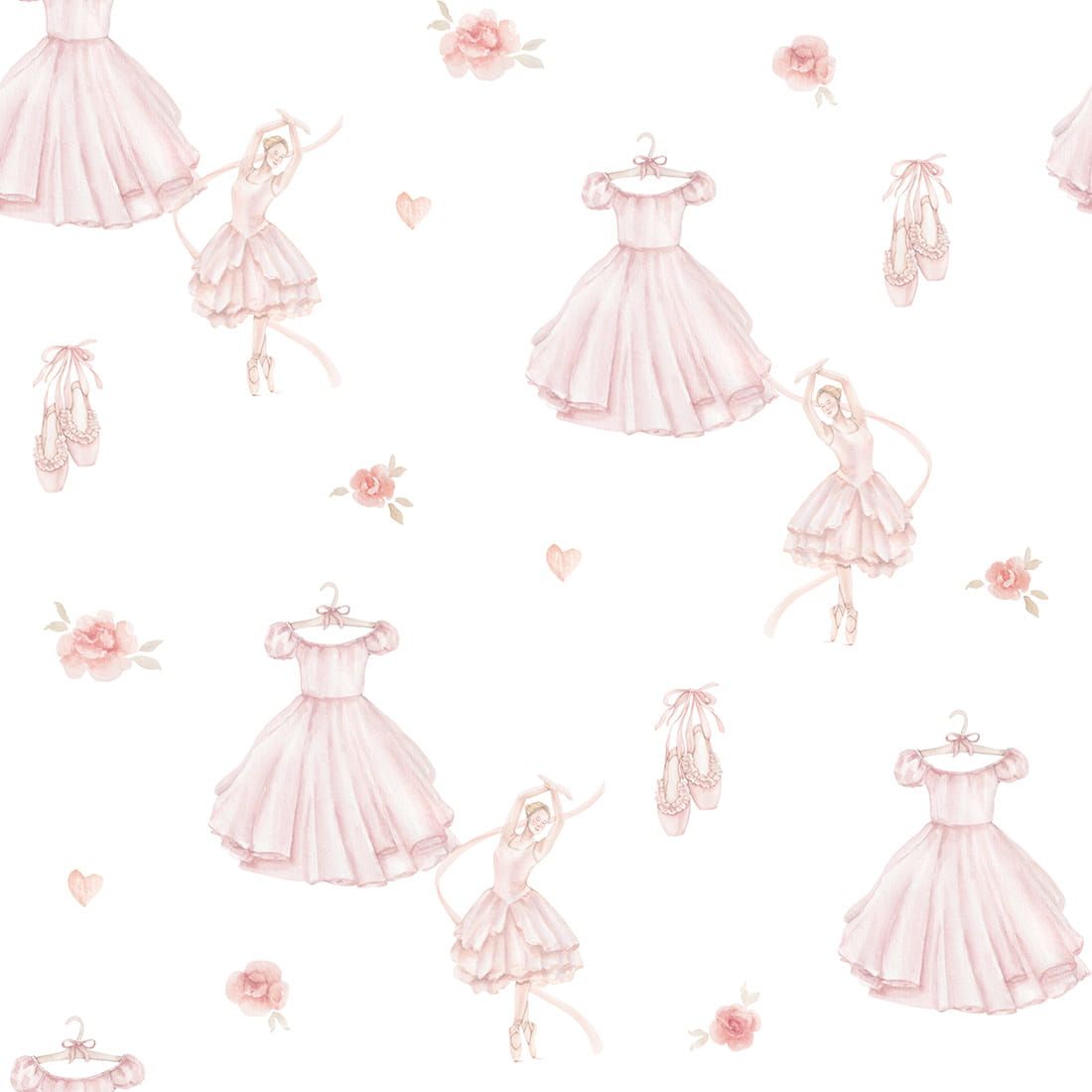 1100x1100 Wallpaper. ballerina for children's room. Pastelowe Love ®