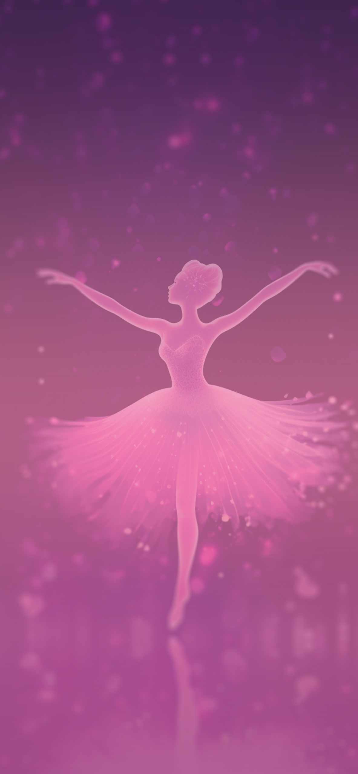 1183x2560 Pink Ballerina Wallpaper Wallpaper for iPhone & Android