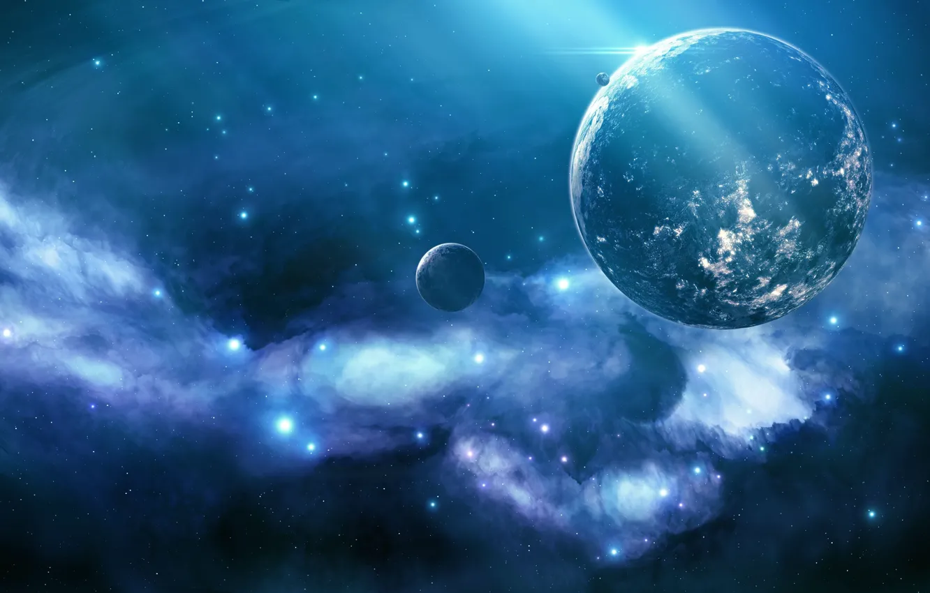 1332x850 Free space, stars 3K wallpaper for desktop and phone