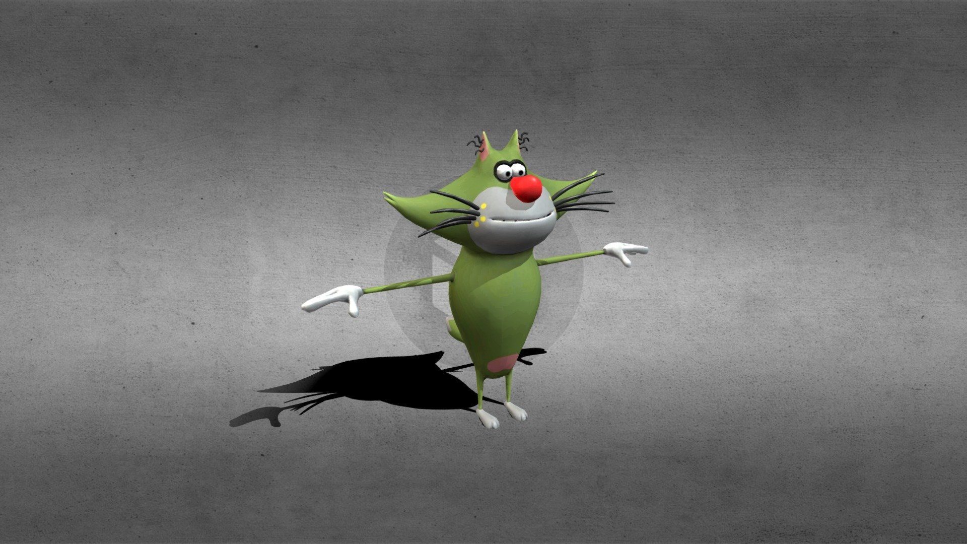 1920x1080 Jack_ _oggy_and_the_cockroaches_model Free 3D Model By Mohammad Khaled [b1af77d]