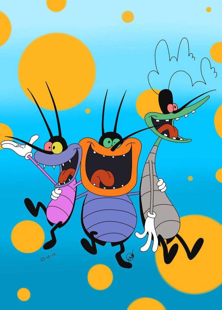 756x1056 Download Oggy And The Cockroaches Smiling Wallpaper
