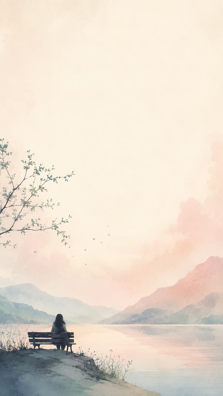 736x1307 Nature in art. Peace and calm wallpaper, Paintings that give calm vibes, Painting ideas on