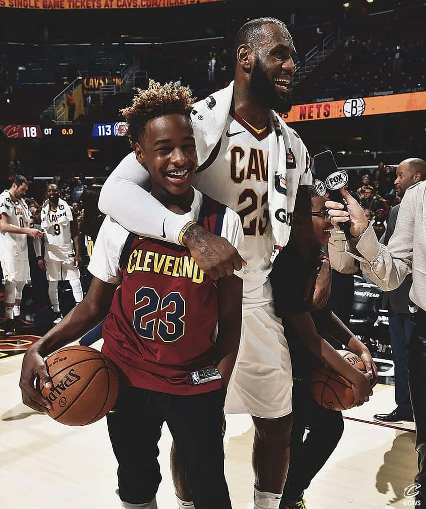 850x1015 Download Lebron James And Bronny James Wallpaper