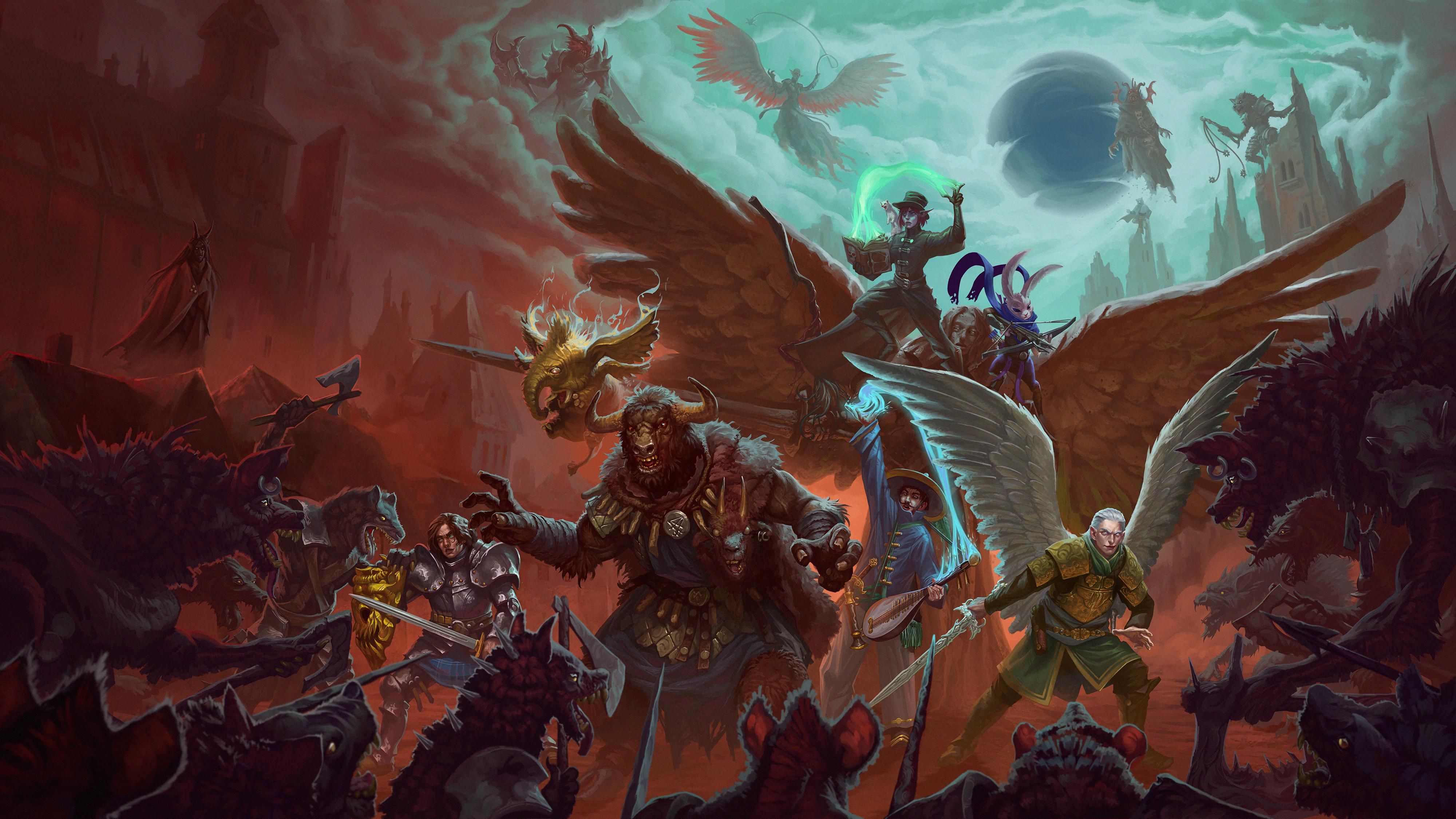 4000x2251 Descent Into Avernus group art