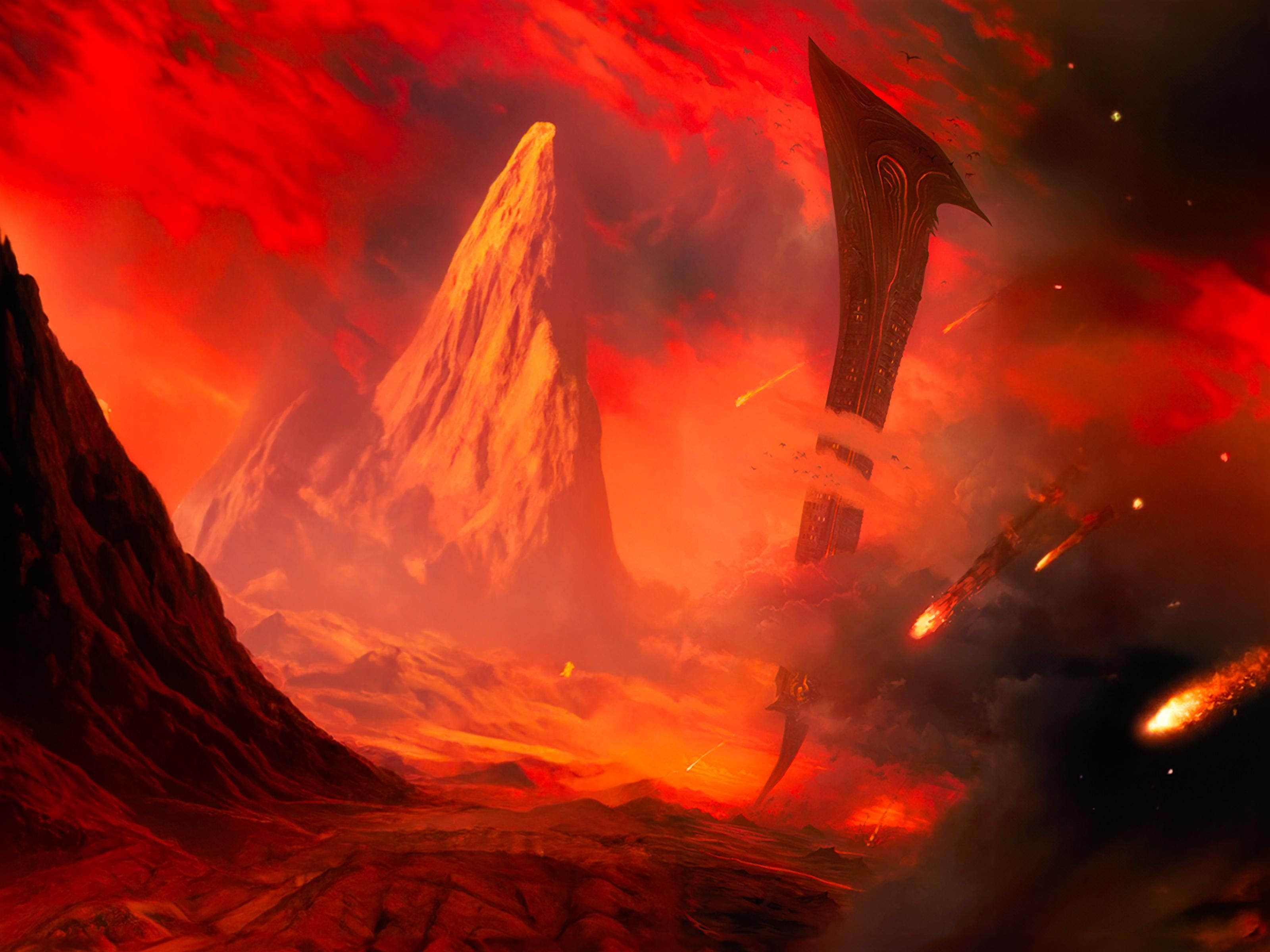 3200x2400 Extended version of the official image for Zariel's Flying Fortress