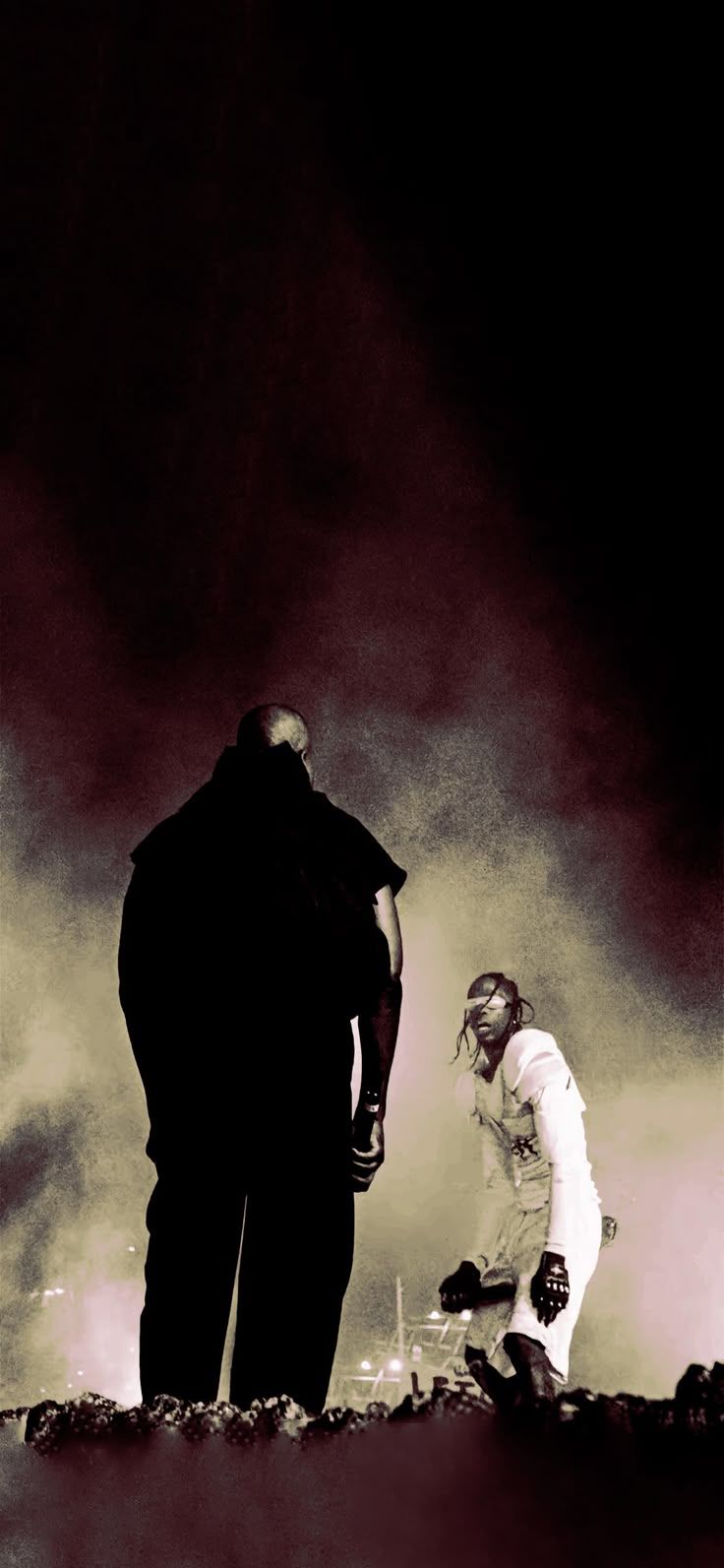 736x1593 Kanye West x Travis Scott Wallpaper