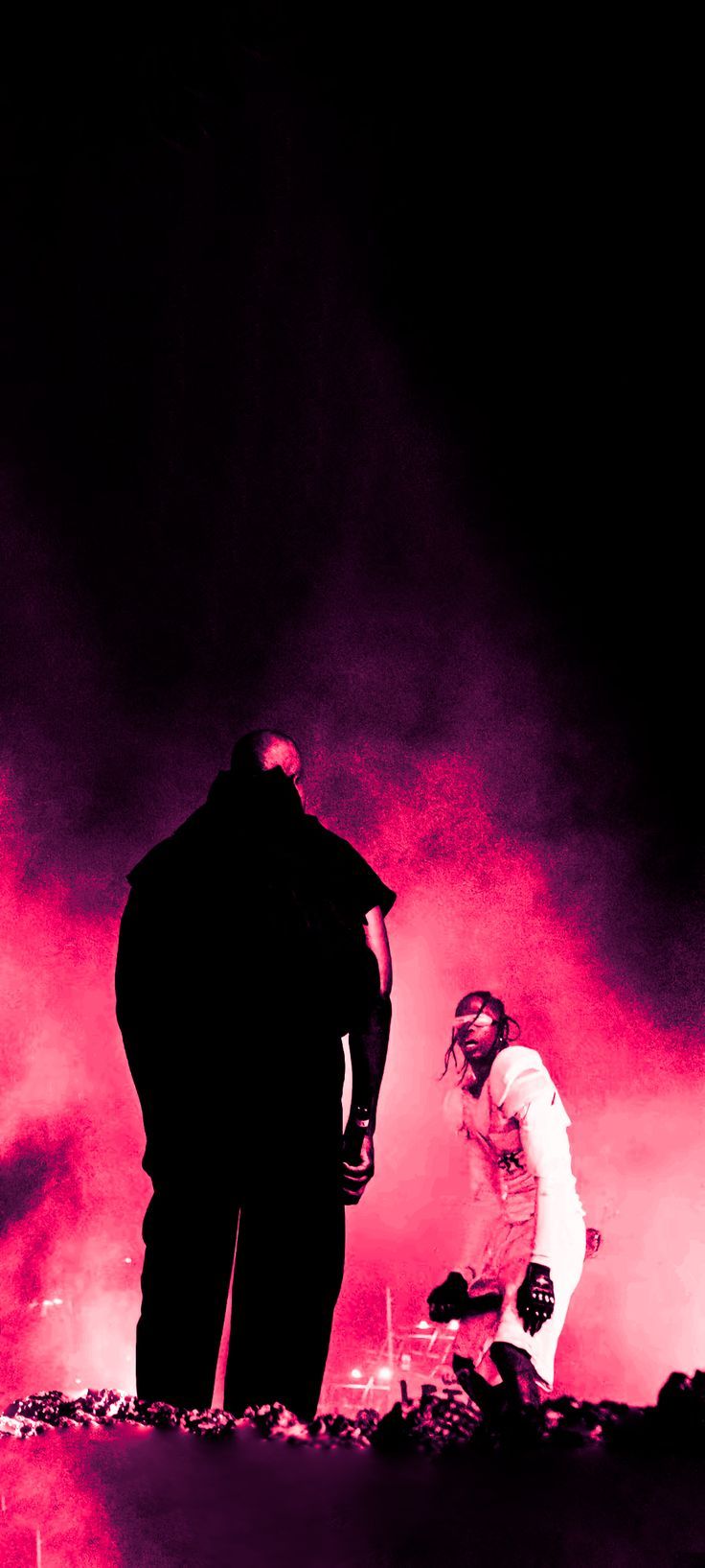 736x1635 Kanye West x Travis Scott Wallpaper