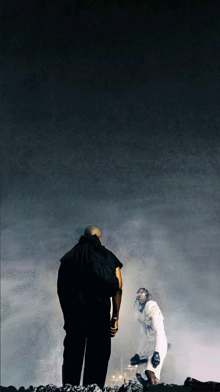 736x1309 Travis Scott and Kanye West at Rome Utopia Wallpaper. Kanye and travis scott wallpaper, Kanye west wallpaper, Hip hop wallpaper