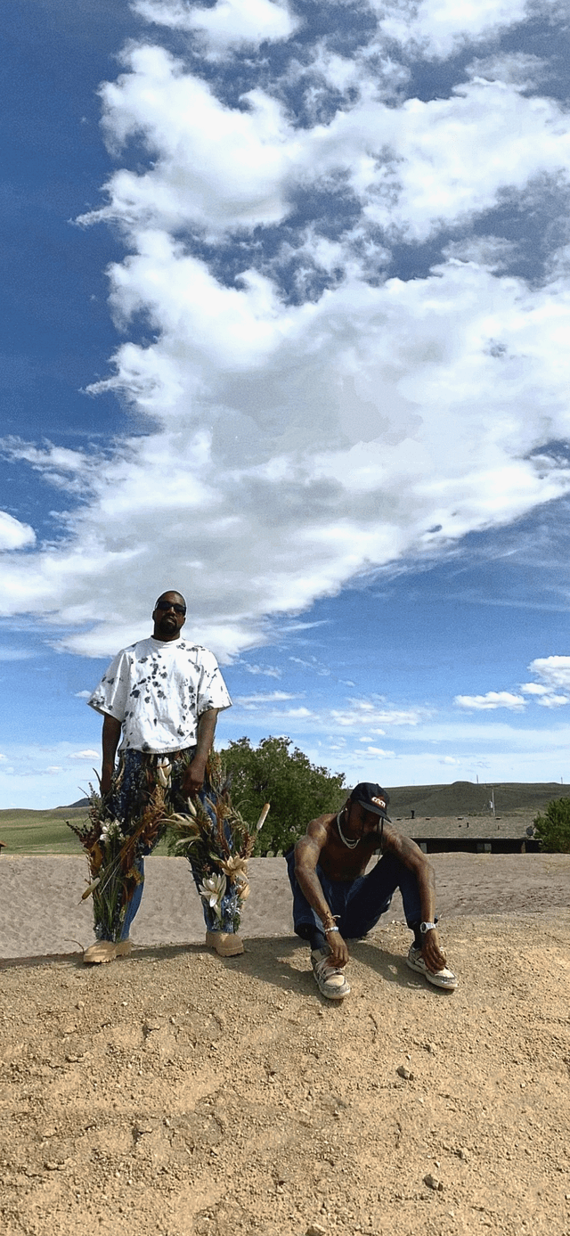 640x1387 Ye and Travis wallpaper