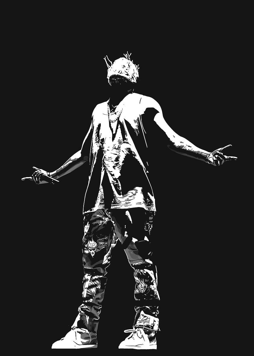 857x1200 Kanye West Silhouette Poster, Picture & Metal Print